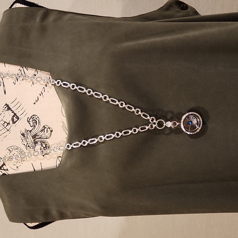 Silver necklace with butterfly pendant